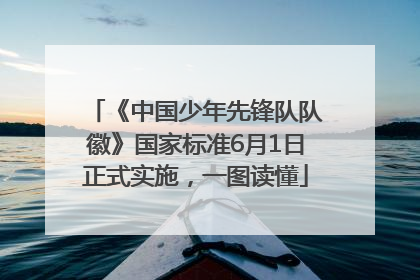 《中国少年先锋队队徽》国家标准6月1日正式实施，一图读懂
