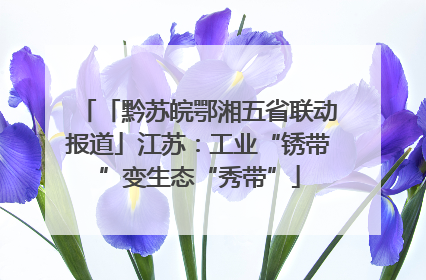「黔苏皖鄂湘五省联动报道」江苏：工业“锈带”变生态“秀带”