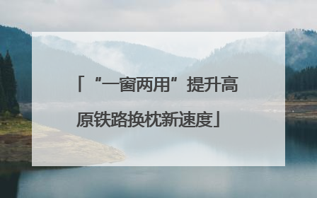 “一窗两用”提升高原铁路换枕新速度