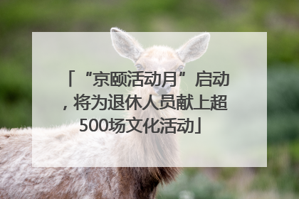 “京颐活动月”启动，将为退休人员献上超500场文化活动