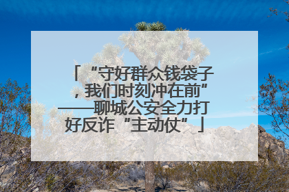 “守好群众钱袋子，我们时刻冲在前”——聊城公安全力打好反诈“主动仗”
