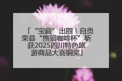 “宝藏”出圈！自贡荣县“熊猫咖啡杯”斩获2025四川特色旅游商品大赛铜奖