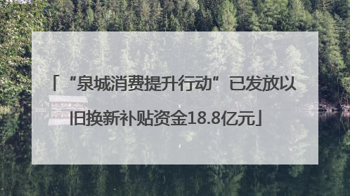 “泉城消费提升行动”已发放以旧换新补贴资金18.8亿元