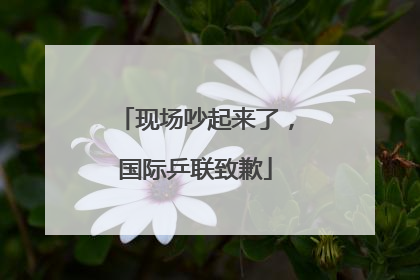 现场吵起来了，国际乒联致歉