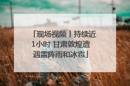 现场视频丨持续近1小时 甘肃敦煌遭遇雷阵雨和冰雹