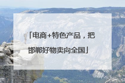 电商+特色产品，把邯郸好物卖向全国