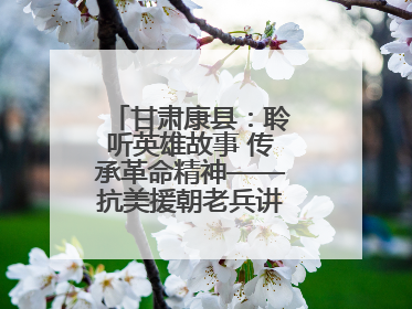 甘肃康县：聆听英雄故事 传承革命精神——抗美援朝老兵讲故事进军营