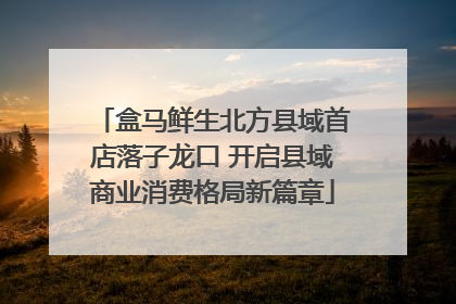 盒马鲜生北方县域首店落子龙口 开启县域商业消费格局新篇章