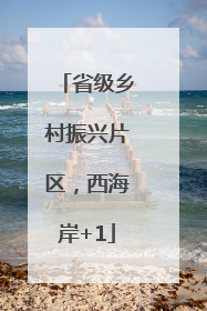 省级乡村振兴片区，西海岸+1