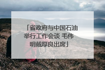 省政府与中国石油举行工作会谈 毛伟明戴厚良出席