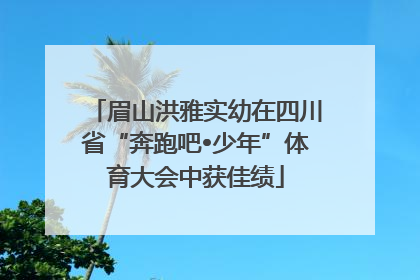 眉山洪雅实幼在四川省“奔跑吧•少年”体育大会中获佳绩