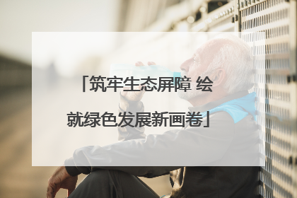 筑牢生态屏障 绘就绿色发展新画卷