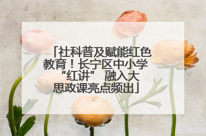 社科普及赋能红色教育！长宁区中小学 “红讲” 融入大思政课亮点频出