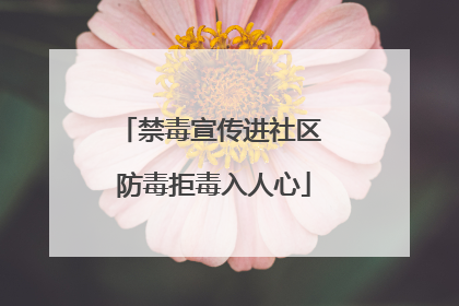 禁毒宣传进社区 防毒拒毒入人心