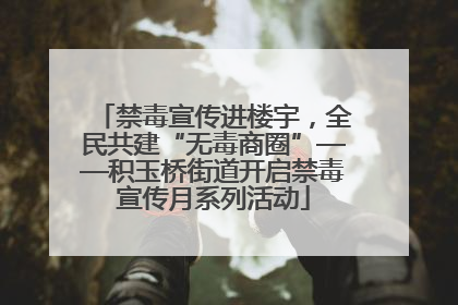 禁毒宣传进楼宇，全民共建“无毒商圈”——积玉桥街道开启禁毒宣传月系列活动