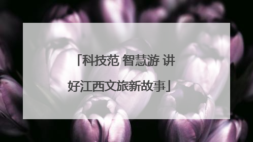 科技范 智慧游 讲好江西文旅新故事