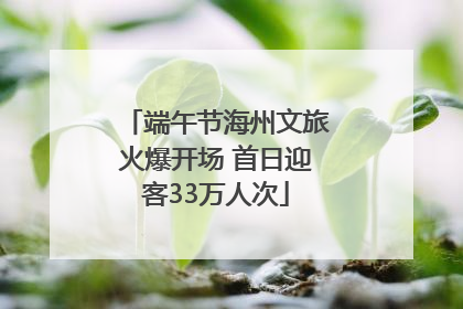端午节海州文旅火爆开场 首日迎客33万人次