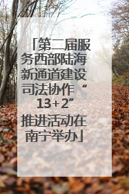 第二届服务西部陆海新通道建设司法协作“13+2”推进活动在南宁举办