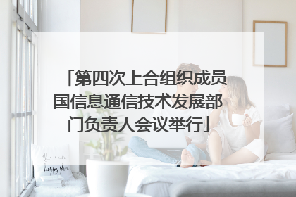 第四次上合组织成员国信息通信技术发展部门负责人会议举行
