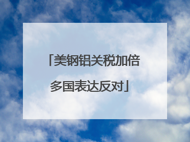 美钢铝关税加倍 多国表达反对