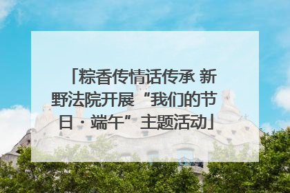 粽香传情话传承 新野法院开展“我们的节日・端午”主题活动