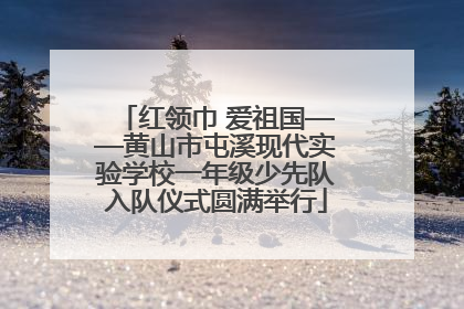 红领巾 爱祖国——黄山市屯溪现代实验学校一年级少先队入队仪式圆满举行