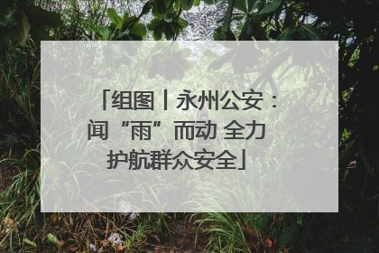 组图丨永州公安：闻“雨”而动 全力护航群众安全