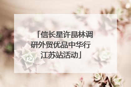 信长星许昆林调研外贸优品中华行江苏站活动
