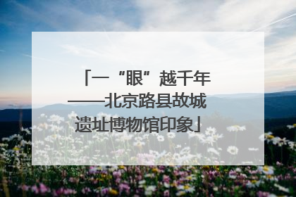 一“眼”越千年——北京路县故城遗址博物馆印象