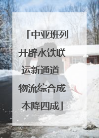 中亚班列开辟水铁联运新通道 物流综合成本降四成