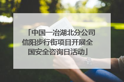 中国一冶湖北分公司信阳步行街项目开展全国安全咨询日活动