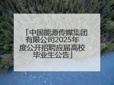 中国能源传媒集团有限公司2025年度公开招聘应届高校毕业生公告