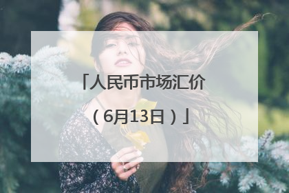 人民币市场汇价（6月13日）