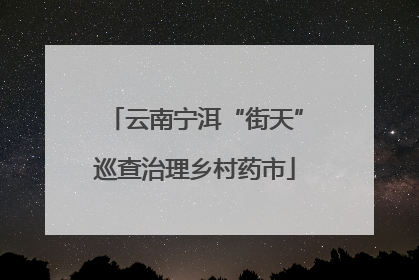 云南宁洱“街天”巡查治理乡村药市