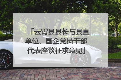 云霄县县长与县直单位、国企党员干部代表座谈征求意见