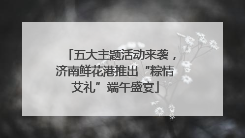 五大主题活动来袭，济南鲜花港推出“粽情艾礼”端午盛宴