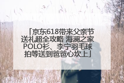 京东618带来父亲节送礼超全攻略 海澜之家POLO衫、李宁羽毛球拍等送到爸爸心坎上