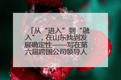 从“进入”到“融入”，在山东找到发展确定性——写在第六届跨国公司领导人青岛峰会开幕之际
