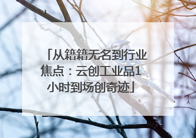 从籍籍无名到行业焦点：云创工业品1小时到场创奇迹