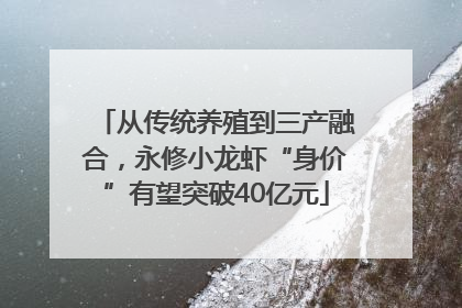 从传统养殖到三产融合，永修小龙虾“身价”有望突破40亿元