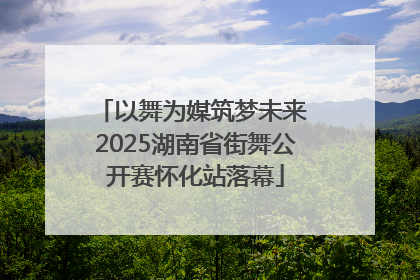 以舞为媒筑梦未来 2025湖南省街舞公开赛怀化站落幕