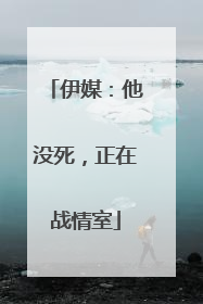 伊媒：他没死，正在战情室