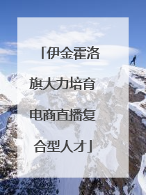 伊金霍洛旗大力培育电商直播复合型人才