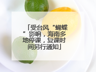 受台风“蝴蝶”影响，海南多地停课，复课时间另行通知