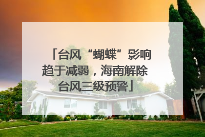 台风“蝴蝶”影响趋于减弱，海南解除台风三级预警