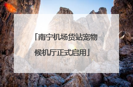 南宁机场货站宠物候机厅正式启用