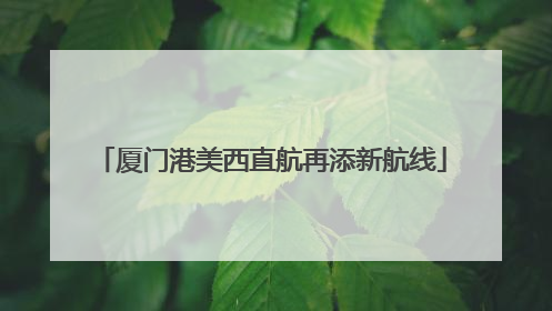 厦门港美西直航再添新航线
