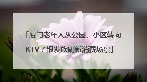 厦门老年人从公园、小区转向KTV？银发族刷新消费场景
