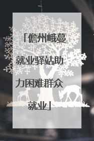 儋州峨蔓就业驿站助力困难群众就业