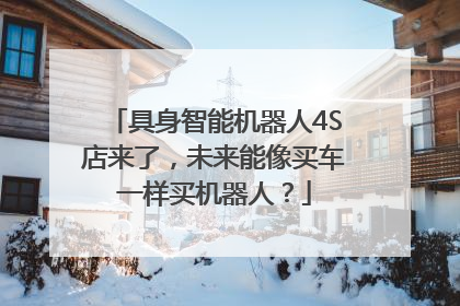 具身智能机器人4S店来了，未来能像买车一样买机器人？